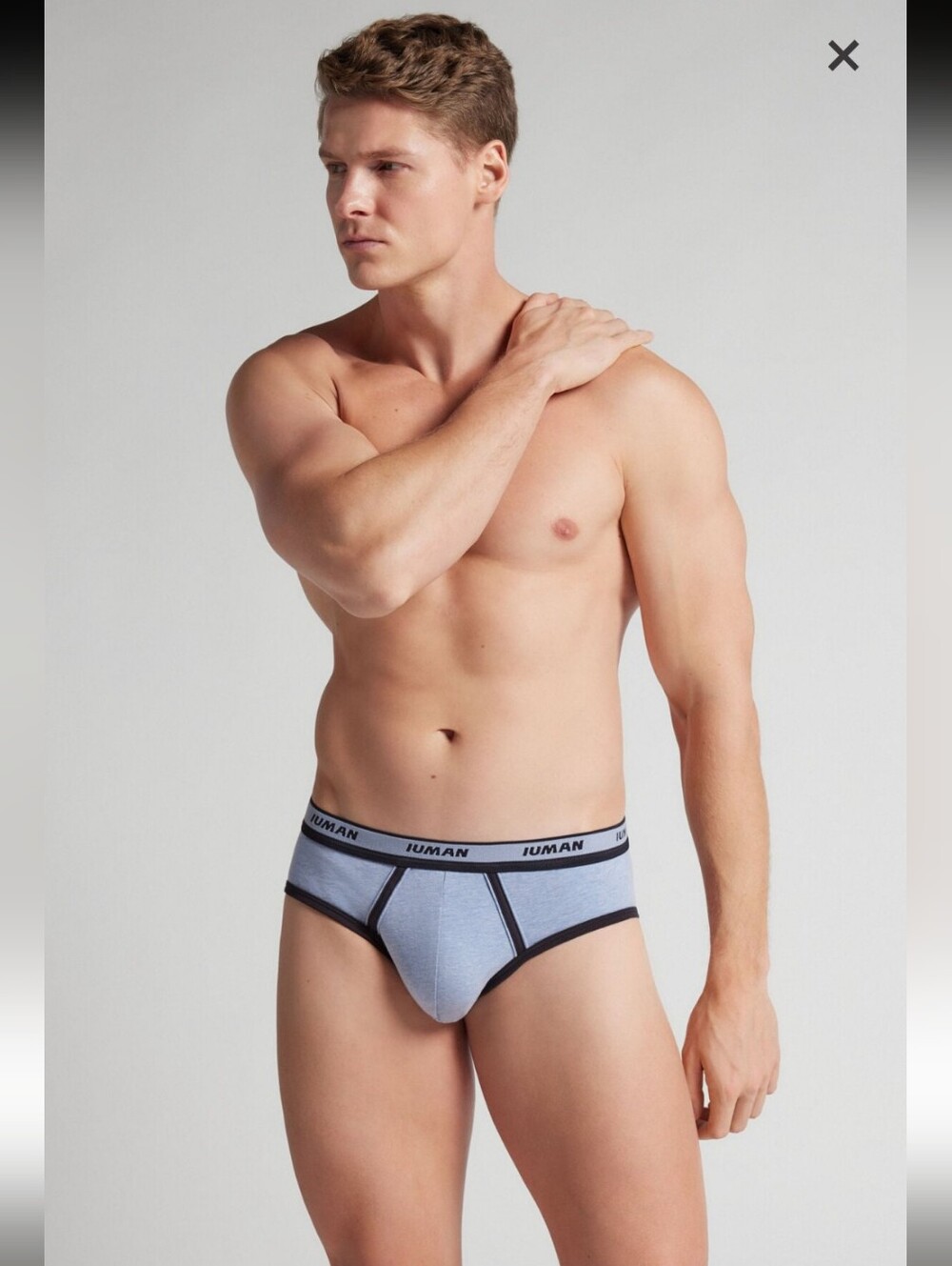 Intimissimi Superior Cotton Briefs with Logo- L
